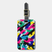 Dicke Abstrakte Kunst in Primärfarben Gepäckanhänger (Vorderseite vertikal)
