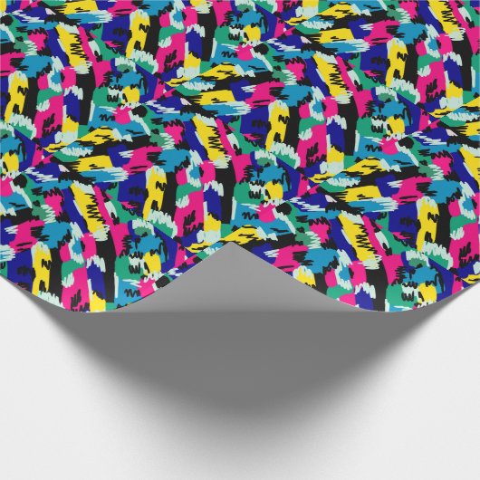 Dicke Abstrakte Kunst in Primärfarben Geschenkpapier (Ecke)