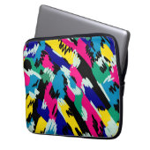 Dicke Abstrakte Kunst in Primärfarben Laptopschutzhülle (Vorderseite Links)