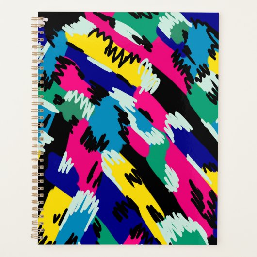 Dicke Abstrakte Kunst in Primärfarben Planer (Vorderseite)