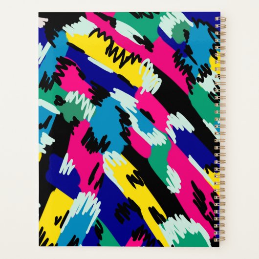 Dicke Abstrakte Kunst in Primärfarben Planer (Rückseite)