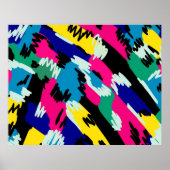 Dicke Abstrakte Kunst in Primärfarben Poster (Vorne)