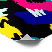 Dicke Abstrakte Kunst in Primärfarben Poster (Ecke)
