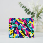 Dicke Abstrakte Kunst in Primärfarben Postkarte (Stehend Vorderseite)