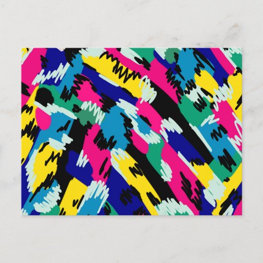 Dicke Abstrakte Kunst in Primärfarben Postkarte (Vorderseite)