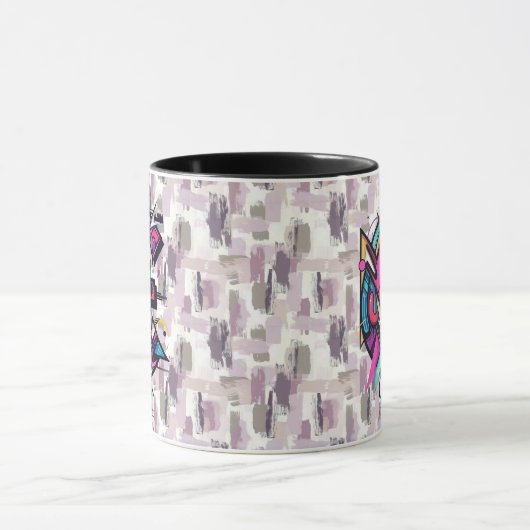 Dicke Abstrakte Monogramm-Tasse - C für Chris Tasse (Zentrum)