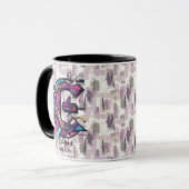 Dicke Abstrakte Monogramm-Tasse - C für Chris Tasse (Vorderseite Links)