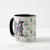 Dicke Abstrakte Monogramm-Tasse - M für Mason Tasse (Vorderseite Links)