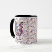 Dicke Abstrakte Monogramm-Tasse - U für Ulysses Tasse (Vorderseite Links)