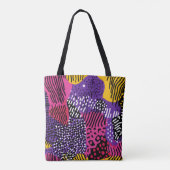 Dicke Abstrakte Mustertüte | Lebhafte Moderne Tasche (Rückseite)