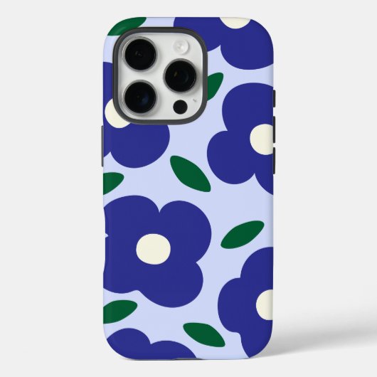 Dicke Abstrakte Retro-Blume-Muster Case-Mate iPhone Hülle (Rückseite)
