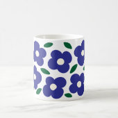 Dicke Abstrakte Retro-Blume-Muster Kaffeetasse (Mittel)