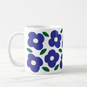 Dicke Abstrakte Retro-Blume-Muster Kaffeetasse (Links)
