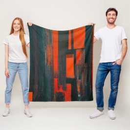 Dicke Abstrakte Rot- und Schwarzkunst Fleecedecke