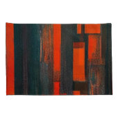 Dicke Abstrakte Rot- und Schwarzkunst Kissenbezug (Rückseite-Rechts)