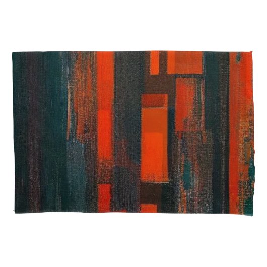 Dicke Abstrakte Rot- und Schwarzkunst Kissenbezug (Vorderseite-Links)