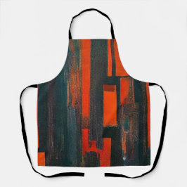 Dicke Abstrakte Rot- und Schwarzkunst Schürze