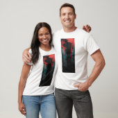 Dicke Abstrakte Schwarz-Rot-Kunst-T - Shirt (Unisex)