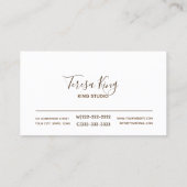 Dicke Abstrakte Wasserfarbe Rot/Orange ID565 Visitenkarte (Rückseite)