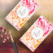 Dicke Abstrakte Wasserfarbe Rot/Orange ID565 Visitenkarte