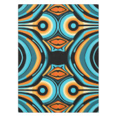 Dicke abstrakte Welle Blume Azurblau Cobalt Kaskad Tischdecke (Vorderseite)