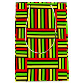 Dicke afrikanisch Inspiriert geometrische Geschenk Mittlere Geschenktüte (Vorderseite)