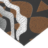 Dicke afrozentrische Tribal Abstrakt Art Print Kurzer Tischläufer (Ecke)