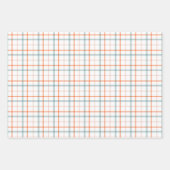 Dicke Aquamarin & Orange Osterhase Set 3 Geschenkpapier Set (Vorderseite 3)