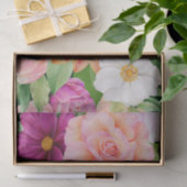 Dicke Aquarellfarbe Lila Rosa Rosen Dahlia Seidenpapier (Geschenk)