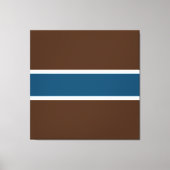 Dicke Athletic Ocean Blue Deep Brown White Stripes Leinwanddruck (Vorderseite)