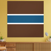 Dicke Athletic Ocean Blue Deep Brown White Stripes