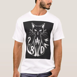 Dicke BAD Cat Art T-Shirt