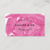 Dicke Big Brush Strokes Pink Power Visitenkarte (Vorderseite)