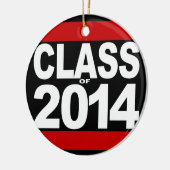 Dicke Black Block-Klasse des Abschlusses 2014 Keramik Ornament (Links)