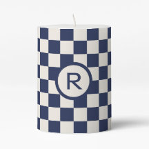 Dicke blaue Creme Prüfmuster-Monogramm