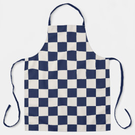 Dicke blaue Creme Prüfmuster Schürze