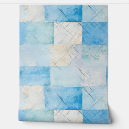 Dicke, blaue Indigo-Collage Papier Textur Tapete