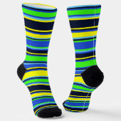 Dicke blaue, Limone und gelbe Crew Socken (Gewinkelt)