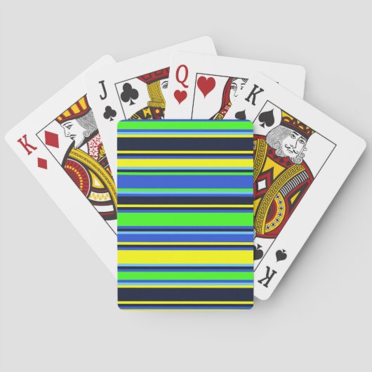 Dicke blaue, Limone und gelbe Strickkarten Spielkarten (Rückseite)