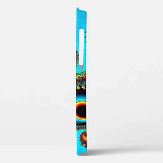 Dicke blaue Metallic handgeschriebene Monogramm Case-Mate iPhone Hülle (Rückseite / Links)