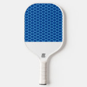 Dicke blaue Oval Honeycomb Muster White Base Pickleball Schläger (Rückseite)
