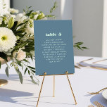 Dicke blaue Typografie-Tischnummer-Sitzdiagramm<br><div class="desc">Diese lebendige und spielerische Hochzeitskarte mit einem farbenfrohen Tischnummer! Chic und lustige Schriftart gepaart mit einem fröhlichen blauen Hintergrund machen dies zu einer Freude, um Ihren Hochzeitstag zu ergänzen. Das Design dupliziert auf der Rückseite. Pair mit der Hochzeitskollektion Blooming Joy für Frühjahr- und Sommerhochzeiten. Mix und passen Sie alle Gestaltungsmöglichkeiten...</div>