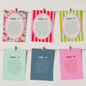 Dicke blaue Typografie-Tischnummer-Sitzdiagramm