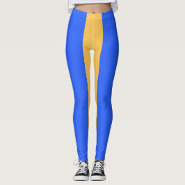 Dicke blaue und goldbreite vertikale Streifenmuste Leggings