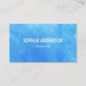 Dicke blaue Wasserfarbe mit moderner Typografie Visitenkarte (Vorderseite)