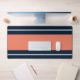 Dicke blaue, weiße Lachs Streifen Schreibtischunterlage