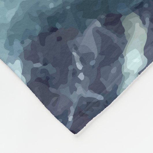 Dicke, blaugraue Imitate mit Marmorstruktur Fleecedecke (Ecke)