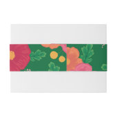 Dicke Blooms Wedding Einladung Bauch Band (Rückseitenbeispiel)