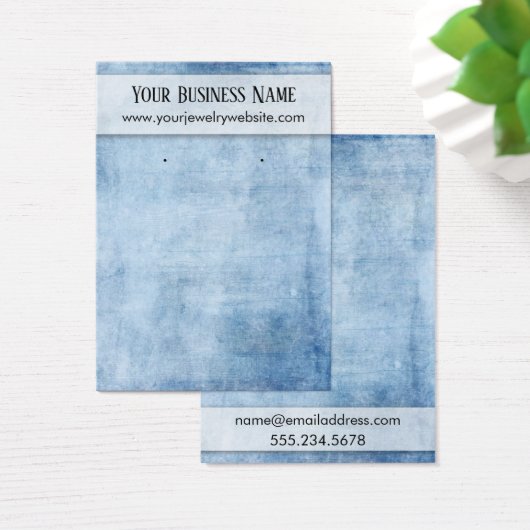 Dicke Blue Grunge Earring Holding Display Card (Schreibtisch)