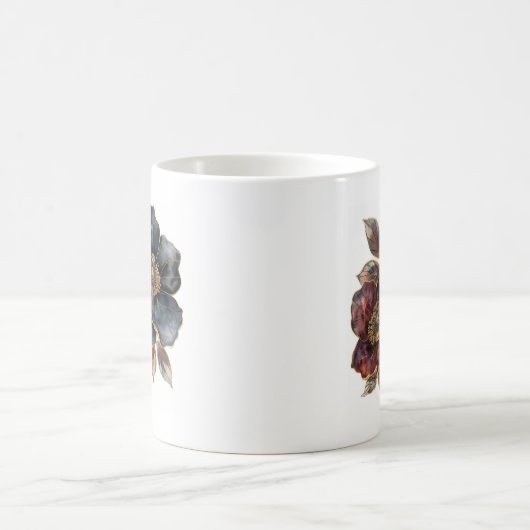 Dicke Blume in Aquarellgold Kaffeetasse (Mittel)